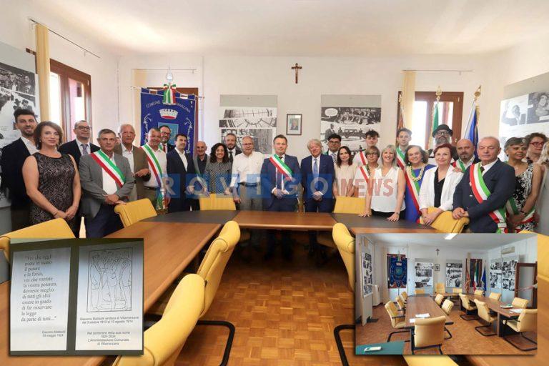 Villamarzana: Intitolata la sala consigliare a Giacomo Matteotti, sotto i portici inaugurata l’opera di Cristini