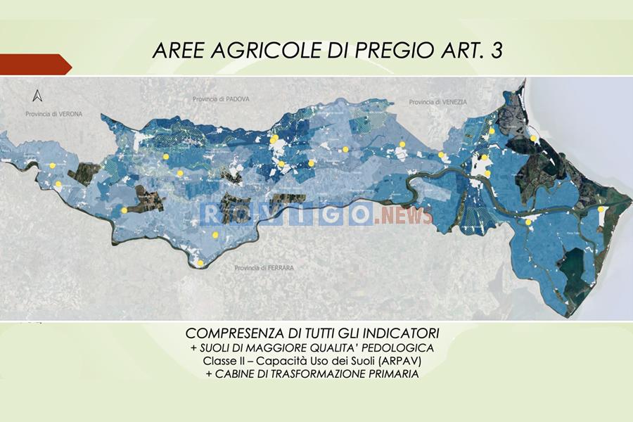 La Provincia di Rovigo ha individuato le aree di pregio agricolo: 96% del Polesine